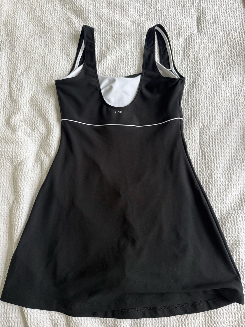 YPB by Abercrombie & Fitch Black Mini Dress with White Trim - Picture 2 of 3